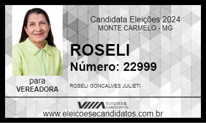 Candidato ROSELI 2024 - MONTE CARMELO - Eleições