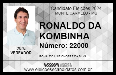 Candidato RONALDO DA KOMBINHA 2024 - MONTE CARMELO - Eleições