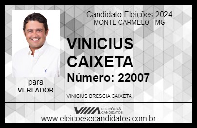 Candidato VINICIUS CAIXETA 2024 - MONTE CARMELO - Eleições