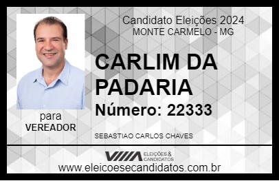 Candidato CARLIM DA PADARIA 2024 - MONTE CARMELO - Eleições