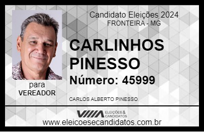 Candidato CARLINHOS PINESSO 2024 - FRONTEIRA - Eleições