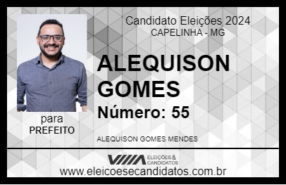 Candidato ALEQUISON GOMES 2024 - CAPELINHA - Eleições