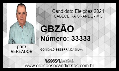 Candidato GBZÃO 2024 - CABECEIRA GRANDE - Eleições