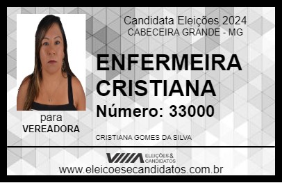 Candidato ENFERMEIRA CRISTIANA 2024 - CABECEIRA GRANDE - Eleições