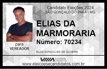 Candidato ELIAS DA MARMORARIA  2024 - SÃO GONÇALO DO PARÁ - Eleições