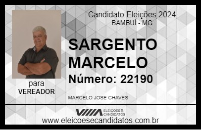 Candidato SARGENTO MARCELO 2024 - BAMBUÍ - Eleições