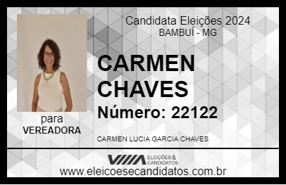 Candidato CARMEN CHAVES 2024 - BAMBUÍ - Eleições