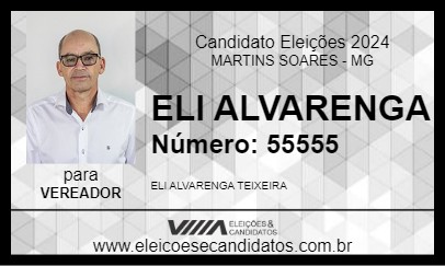 Candidato ELI ALVARENGA 2024 - MARTINS SOARES - Eleições