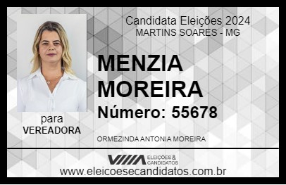 Candidato MENZIA MOREIRA 2024 - MARTINS SOARES - Eleições