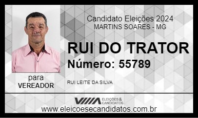 Candidato RUI DO TRATOR 2024 - MARTINS SOARES - Eleições