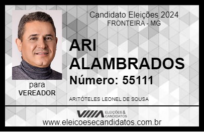 Candidato ARI ALAMBRADOS 2024 - FRONTEIRA - Eleições