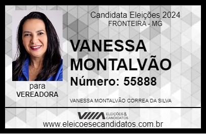 Candidato VANESSA MONTALVÃO 2024 - FRONTEIRA - Eleições