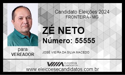 Candidato ZÉ NETO 2024 - FRONTEIRA - Eleições