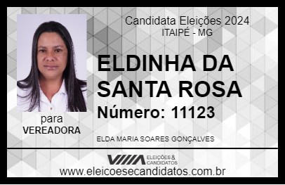 Candidato ELDINHA DA SANTA ROSA 2024 - ITAIPÉ - Eleições