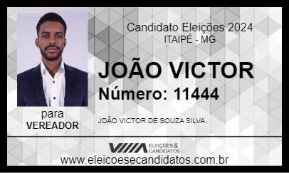 Candidato JOÃO VICTOR 2024 - ITAIPÉ - Eleições