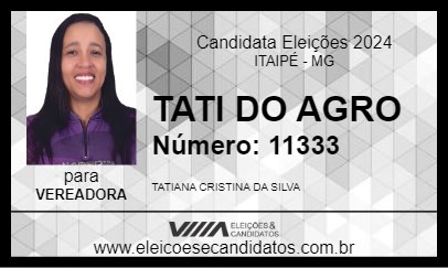 Candidato TATI DO AGRO 2024 - ITAIPÉ - Eleições