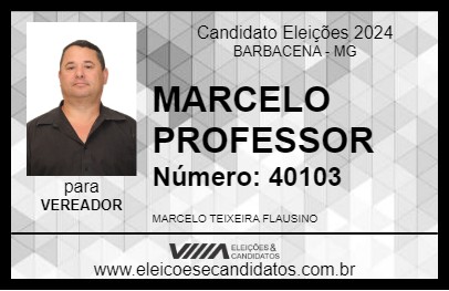 Candidato MARCELO PROFESSOR 2024 - BARBACENA - Eleições