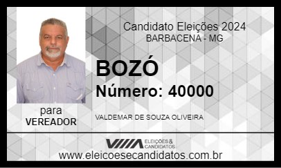 Candidato BOZÓ 2024 - BARBACENA - Eleições