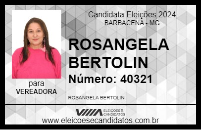 Candidato ROSE DAMASCENO 2024 - BARBACENA - Eleições