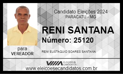 Candidato RENI SANTANA 2024 - PARACATU - Eleições