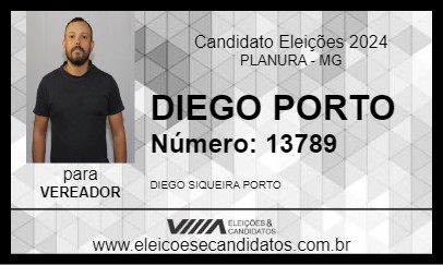 Candidato DIEGO PORTO 2024 - PLANURA - Eleições