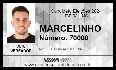 Candidato MARCELINHO 2024 - TAPIRAÍ - Eleições