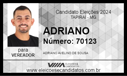 Candidato ADRIANO 2024 - TAPIRAÍ - Eleições