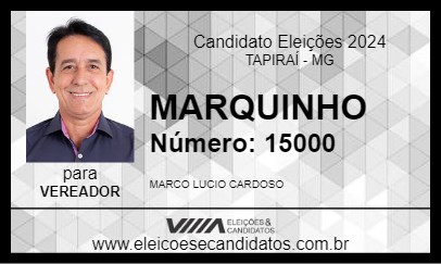 Candidato MARQUINHO 2024 - TAPIRAÍ - Eleições