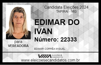 Candidato EDIMAR DO IVAN 2024 - TAPIRAÍ - Eleições