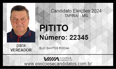 Candidato PITITO 2024 - TAPIRAÍ - Eleições