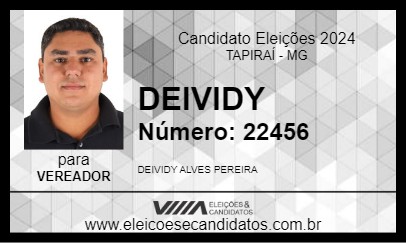 Candidato DEIVIDY 2024 - TAPIRAÍ - Eleições