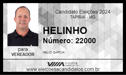 Candidato HELINHO 2024 - TAPIRAÍ - Eleições