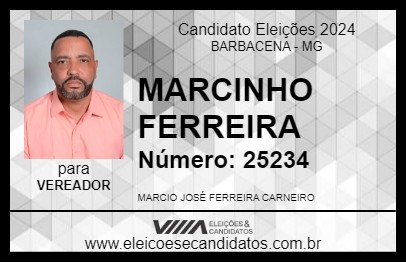 Candidato MARCINHO FERREIRA 2024 - BARBACENA - Eleições