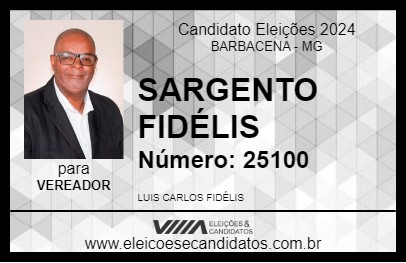 Candidato SARGENTO FIDÉLIS 2024 - BARBACENA - Eleições