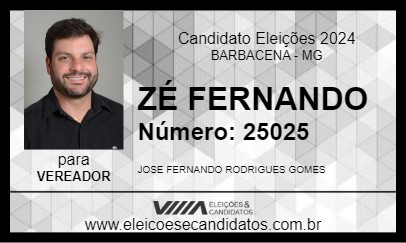 Candidato ZÉ FERNANDO 2024 - BARBACENA - Eleições