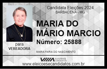 Candidato MARIA DO MÁRIO MARCIO 2024 - BARBACENA - Eleições