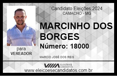 Candidato MARCINHO DOS BORGES 2024 - CAMACHO - Eleições