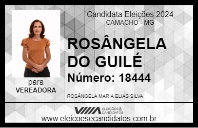 Candidato ROSÂNGELA DO GUILÉ 2024 - CAMACHO - Eleições