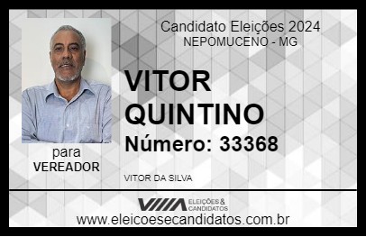 Candidato VITOR QUINTINO 2024 - NEPOMUCENO - Eleições