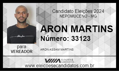 Candidato ARON MARTINS 2024 - NEPOMUCENO - Eleições