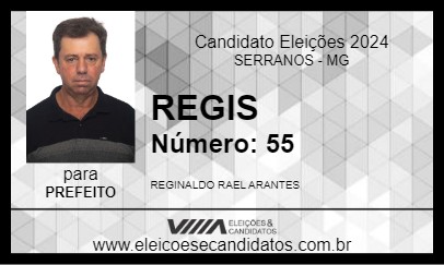 Candidato REGIS 2024 - SERRANOS - Eleições