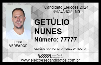 Candidato GETÚLIO NUNES 2024 - NATALÂNDIA - Eleições