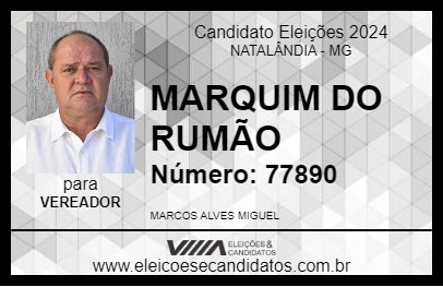 Candidato MARQUIM DO RUMÃO 2024 - NATALÂNDIA - Eleições