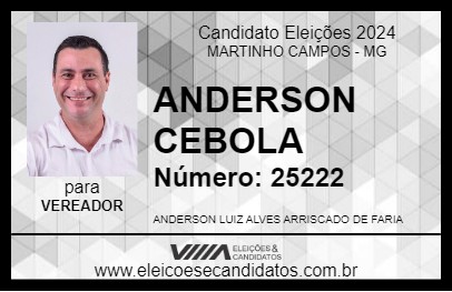 Candidato ANDERSON CEBOLA 2024 - MARTINHO CAMPOS - Eleições