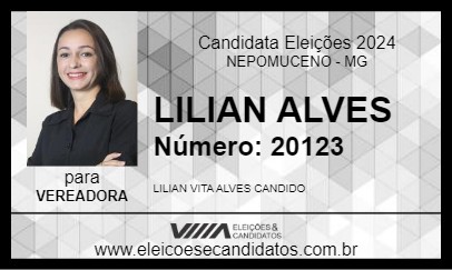 Candidato LILIAN ALVES 2024 - NEPOMUCENO - Eleições