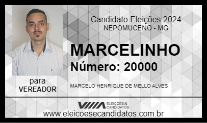 Candidato MARCELINHO 2024 - NEPOMUCENO - Eleições