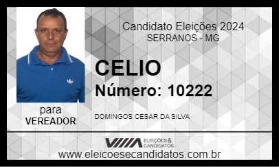 Candidato CELIO 2024 - SERRANOS - Eleições