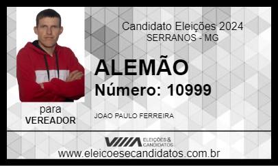 Candidato ALEMÃO 2024 - SERRANOS - Eleições