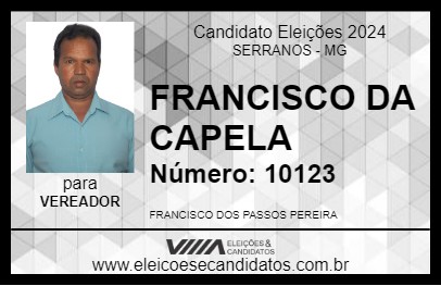 Candidato FRANCISCO DA CAPELA 2024 - SERRANOS - Eleições