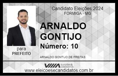 Candidato ARNALDO GONTIJO 2024 - FORMIGA - Eleições